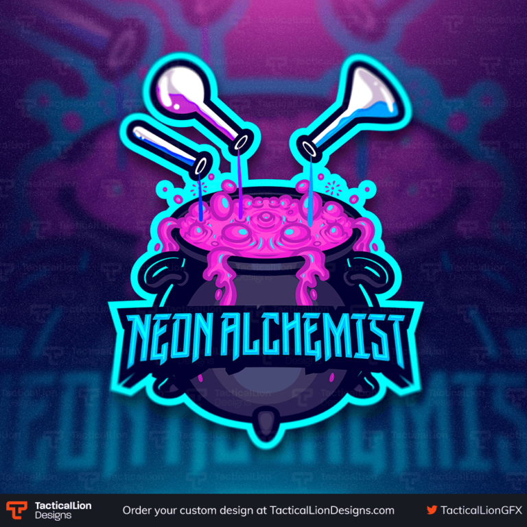Mascot Neon Alchemist